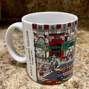 Vintage 1993 Macy's Herald Square Colorful Ceramic Mug